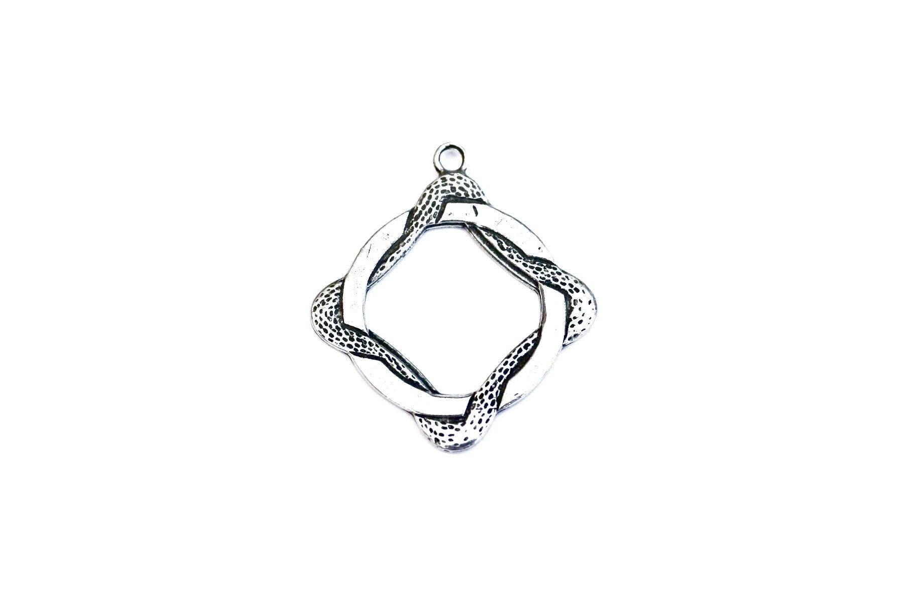 Gold Square Hoop Component, Braided Hoop, Square Hoop, Gold Hoop, Earring Component, Jewelry Making Supply, Jewelry Finding, Pewter Hoop
