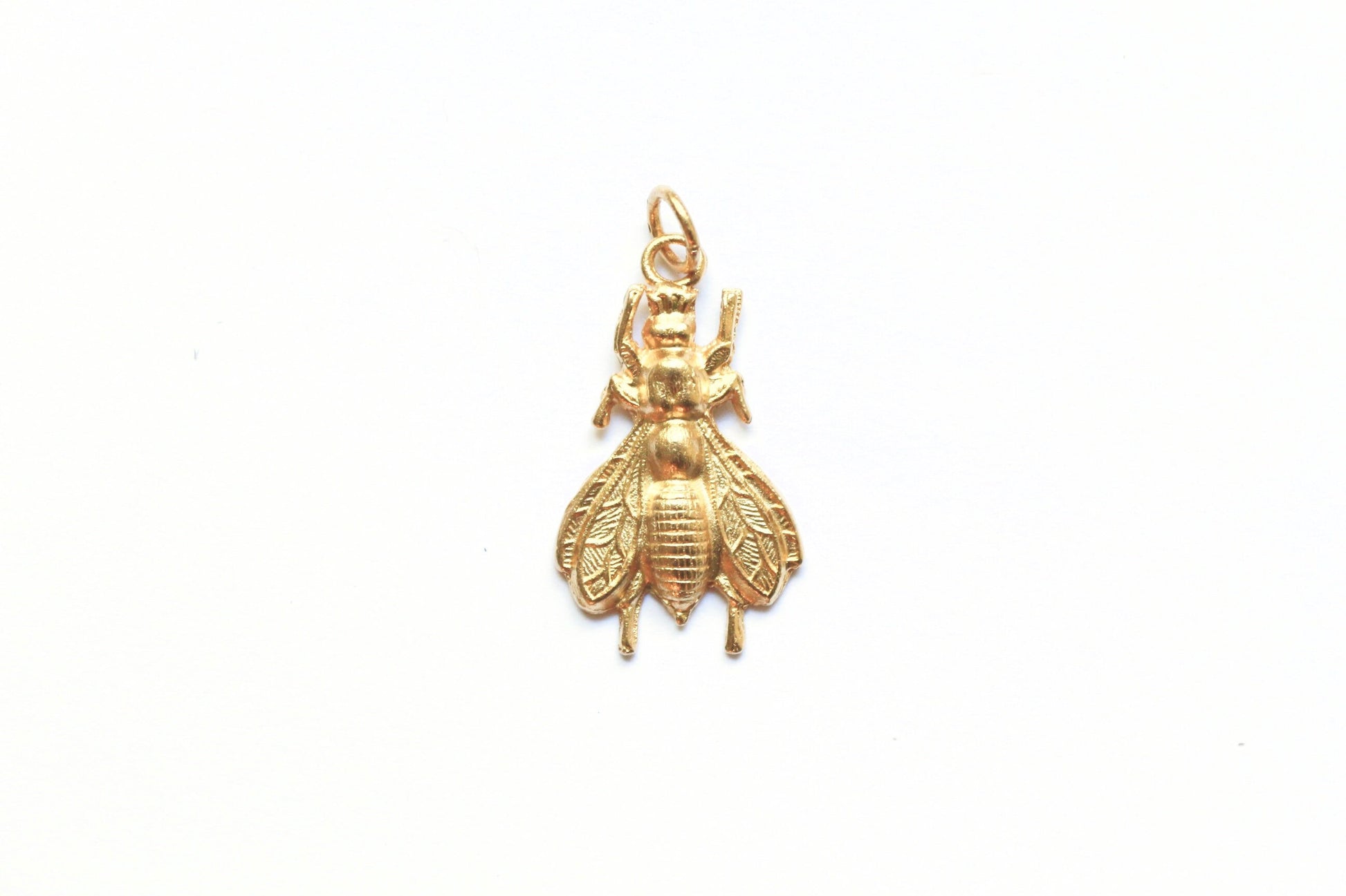 Gold Bee Charm, Anatomical Bee Charm, Bumblebee Charm, Queen Bee Charm, Bee Jewelry, Garden Charm, Garden Jewelry, Nature Charm, Finding