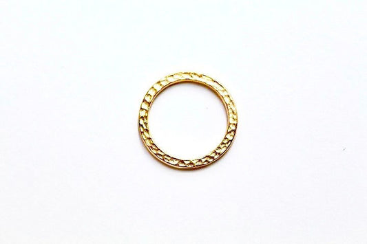 Gold Hammered Ring Connector, Silver Enhancer, Gold Connector, Gold Ring Charm, Finding, Britannium Ring, Hammered Ring, Pewter Connector