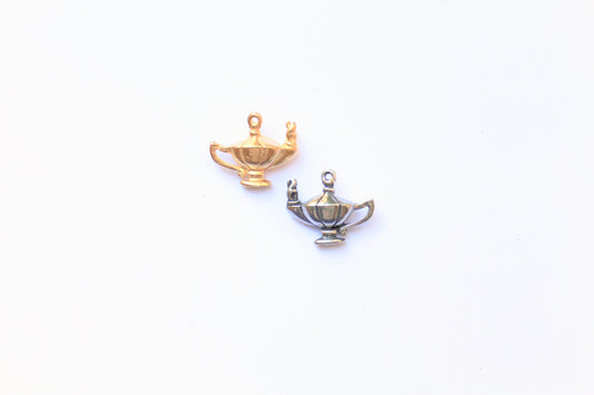 Gold Teapot Charm, Genie Lamp, Aladdin's Lamp, Magic Lamp, Disney Charm, Disney Jewelry, Gold Charm, Charm Bracelet, Jewelry Making, Genie