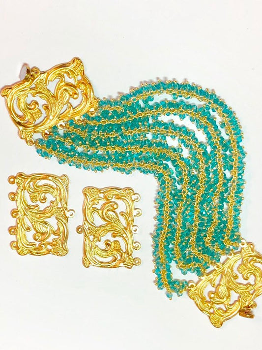 Divider Bar, Bird Pendant, Nature Pendant, Multi-Strand, Jewelry Component, Five Strand, Statement Component, Jewelry Design, Garden Clasp