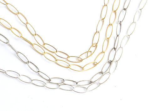 Bulk Jewelry Making Link Chain, Wholesale Chain, Bulk Chain, Paperclip Chain, Jewelry Making, Oval Link Chain, Extender Chain, Loop Chain