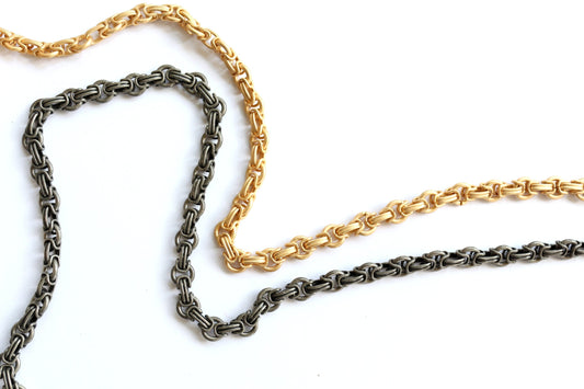 Byzantine Style Brass Chain, Plated Brass Chain, Bulk Chain, Wholesale Supply, Jewelry Finding, Jewelry Making,Heavy Chain,Chain by the Foot