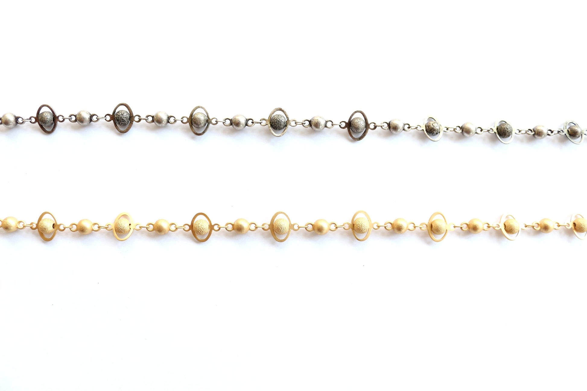 Planet Chain, Beaded Chain, Wholesale Chain, Gold Chain, Silver Chain, Rosary Chain, Chain by the Foot, Saturn Chain