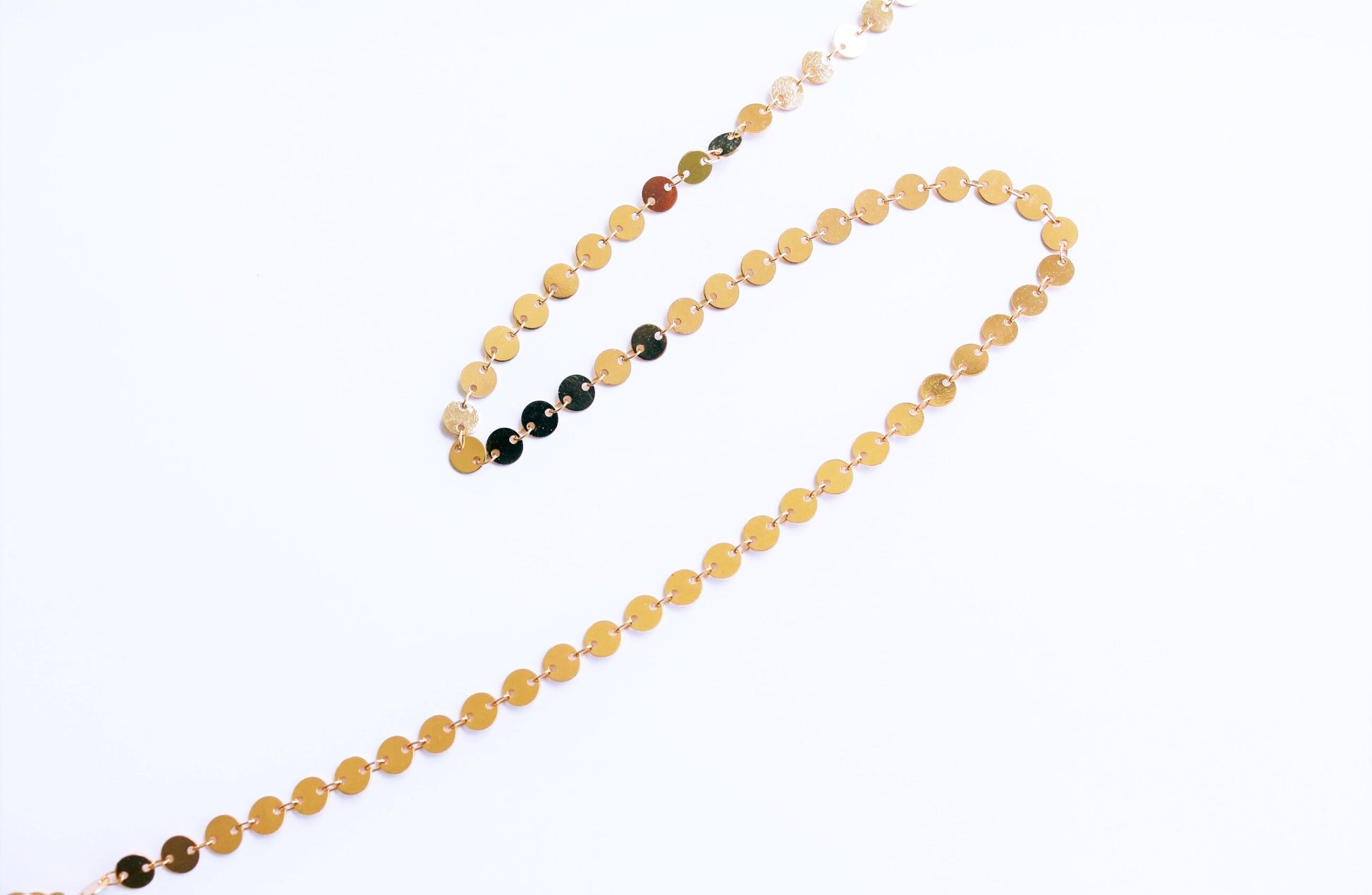 Sequin Chain By The Foot, Wholesale Chain, Bulk Chain, Jewelry Design, Jewelry Component, Jewelry Findings, Silver Chain, Circle Chain, Gold