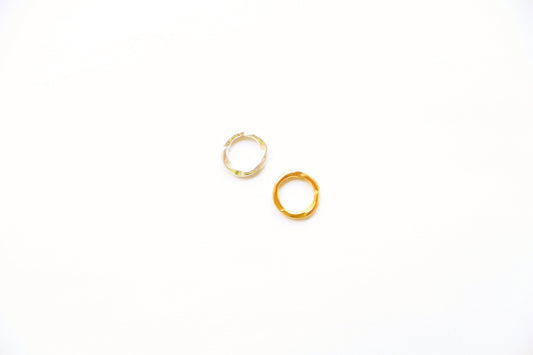 Hammered Gold Ring, Hammered Silver Ring, Jewelry Making Component, Circle Charm, Ring Connector, Ring Component, Jewelry Finding, Vermeil