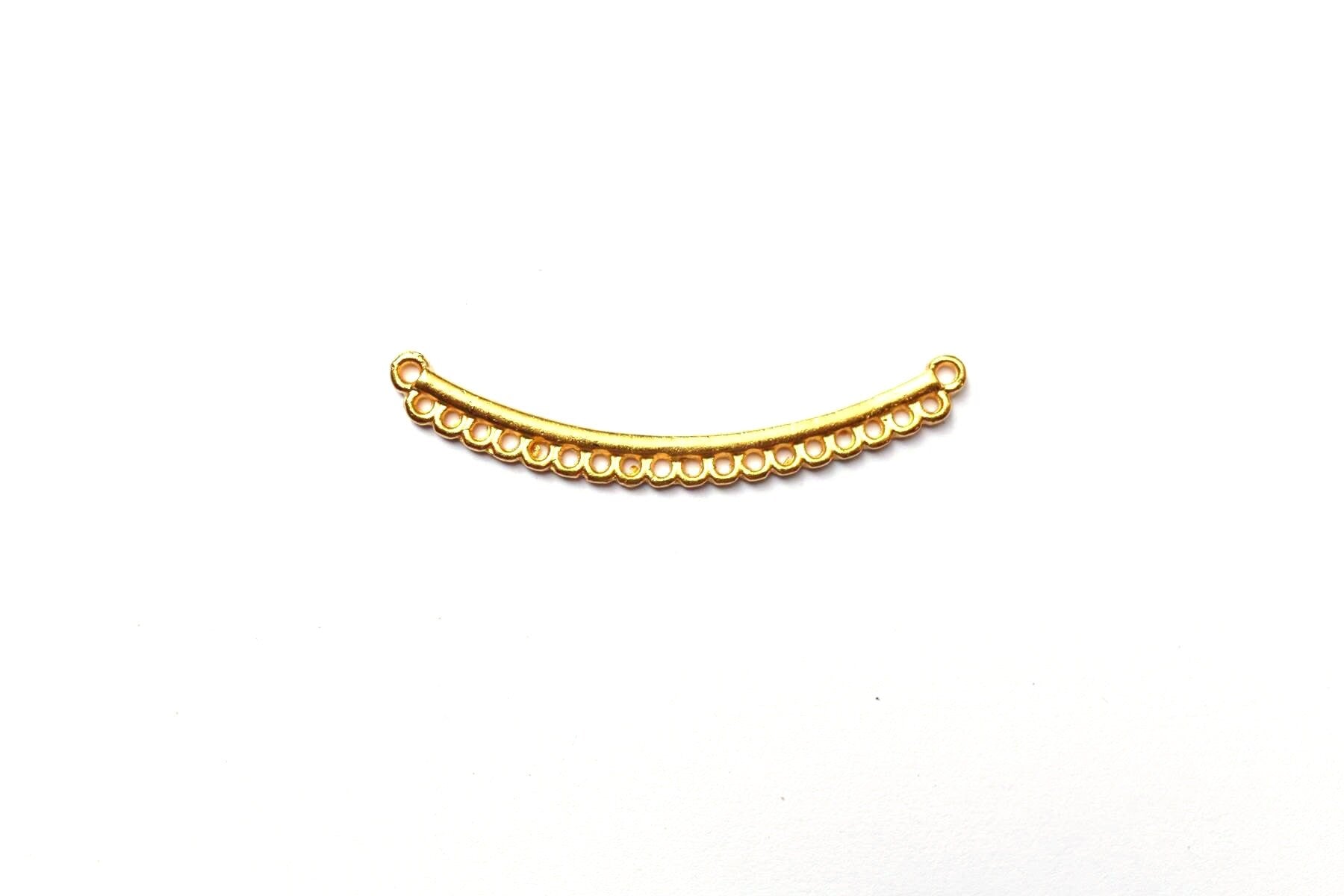 Gold Scalloped Pendant Component, Jewelry Making, Jewelry Supply, Charm Hanger, Gold Pendant, Jewelry Finding, Britannium, Pewter, Hanger