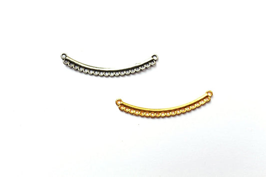 Gold Scalloped Pendant Component, Jewelry Making, Jewelry Supply, Charm Hanger, Gold Pendant, Jewelry Finding, Britannium, Pewter, Hanger