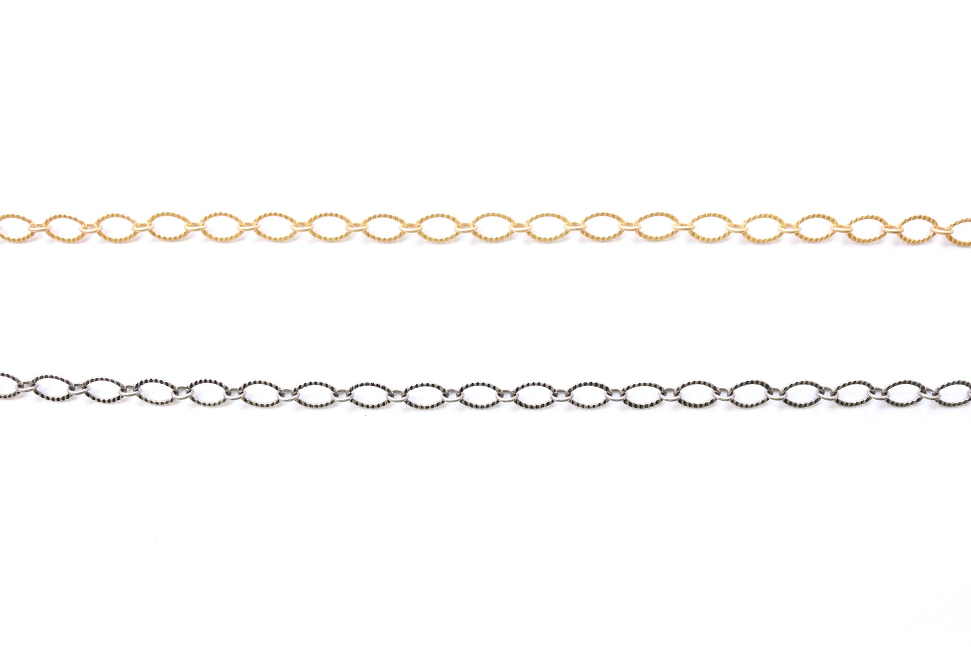 Etched Oval, Bulk Jewelry Making Corrugated Link Chain, Wholesale Chain, Bulk Chain, Jewelry Finding, Jewelry Making, Oval Link Chain