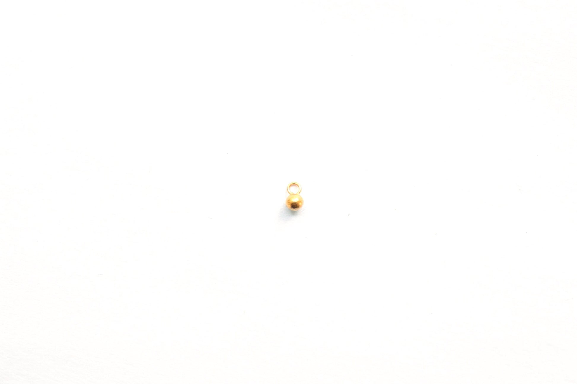 Minimalist Tiny Dangle Charm, Bali Silver Finding, Round Drop Charm, Balinese Silver, Jewelry Finding, Jewelry Component, Tiny Charm,Vermeil