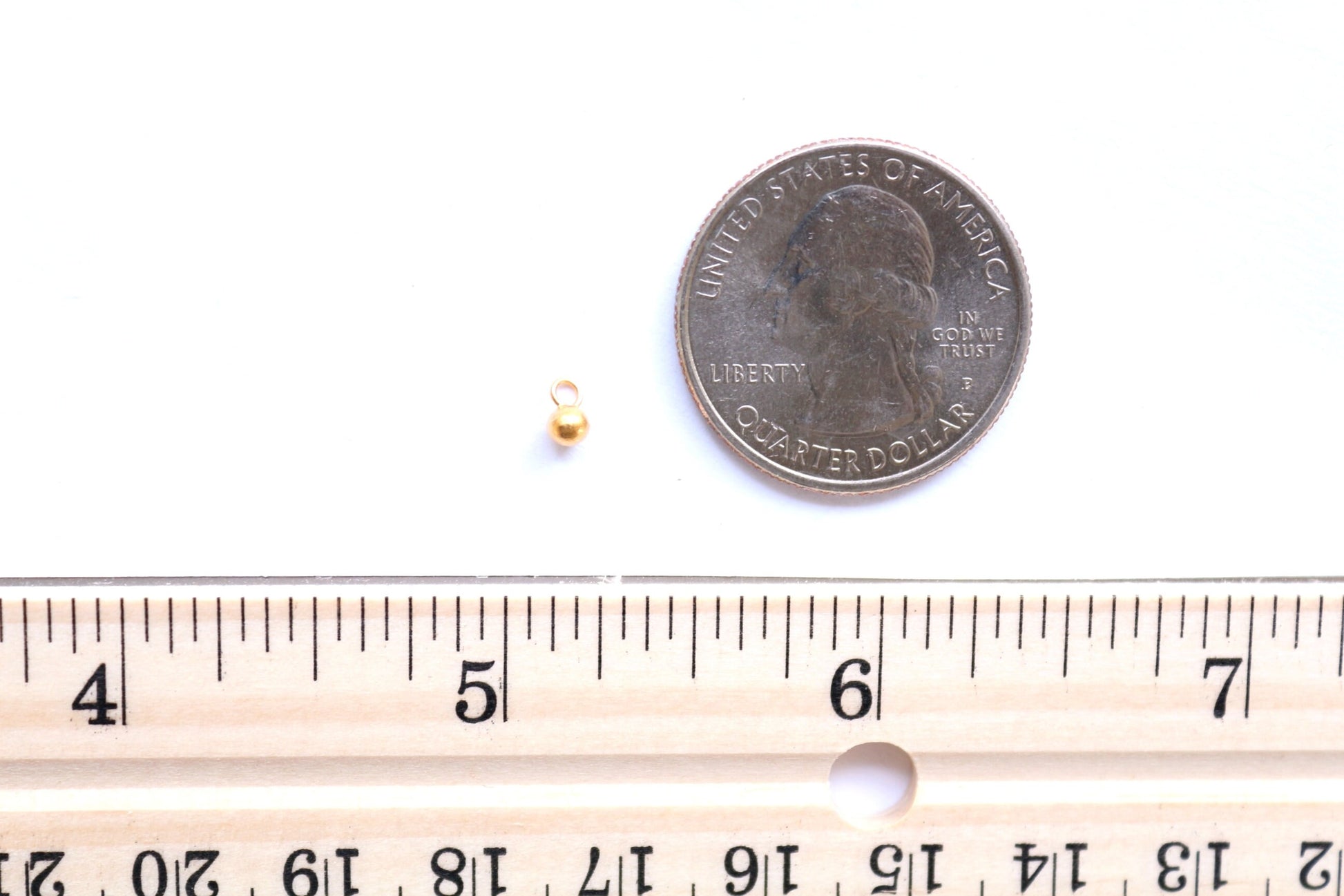 Minimalist Tiny Dangle Charm, Bali Silver Finding, Round Drop Charm, Balinese Silver, Jewelry Finding, Jewelry Component, Tiny Charm,Vermeil