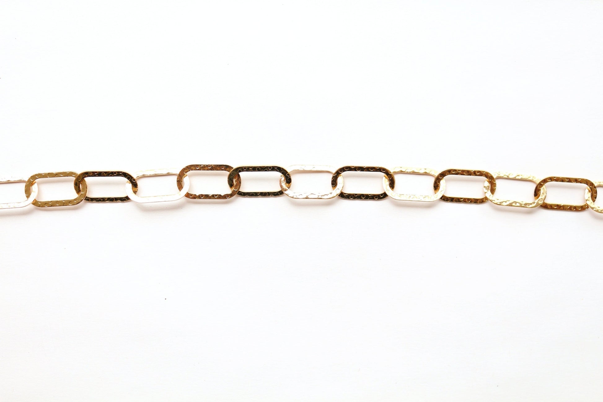 Large Hammered Paperclip Chain, Hammered Chain, Link Chain, Textured Chain, Jewelry Supply, Chain by the Foot, Bulk Chain, Supply