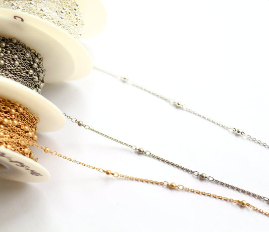Ball and Chain Rosary Chain, Rosary Style Chain, Bulk Chain, Rosary Chain by Foot, Gold Chain, Silver Chain, Ball Chain, Wholesale Chain