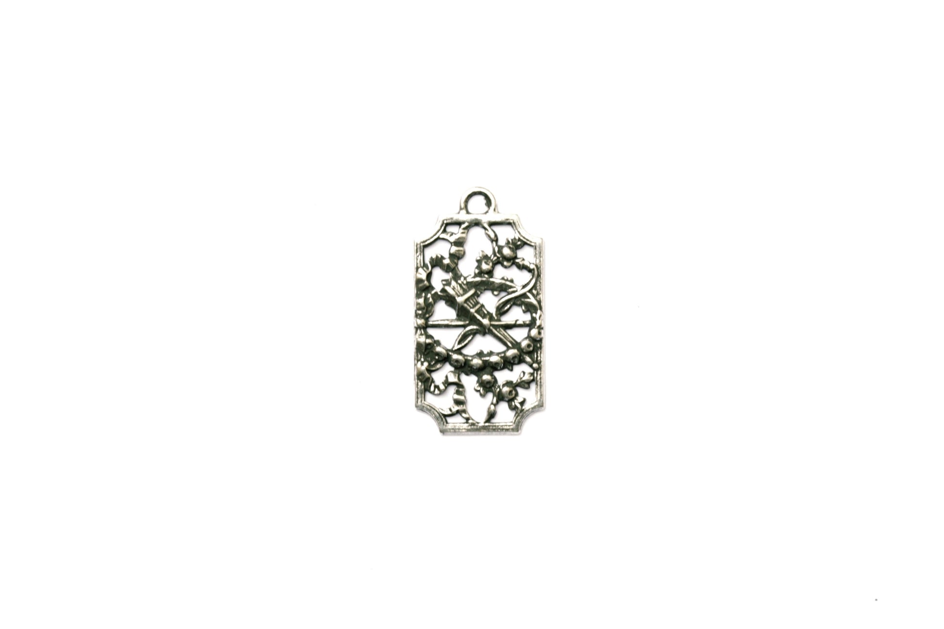 Vintage Britannium Torch Charm, Pewter Component, Jewelry Making, Torch Pendant, Vintage Charm, Vintage Pendant, Antique Charm, Filigree