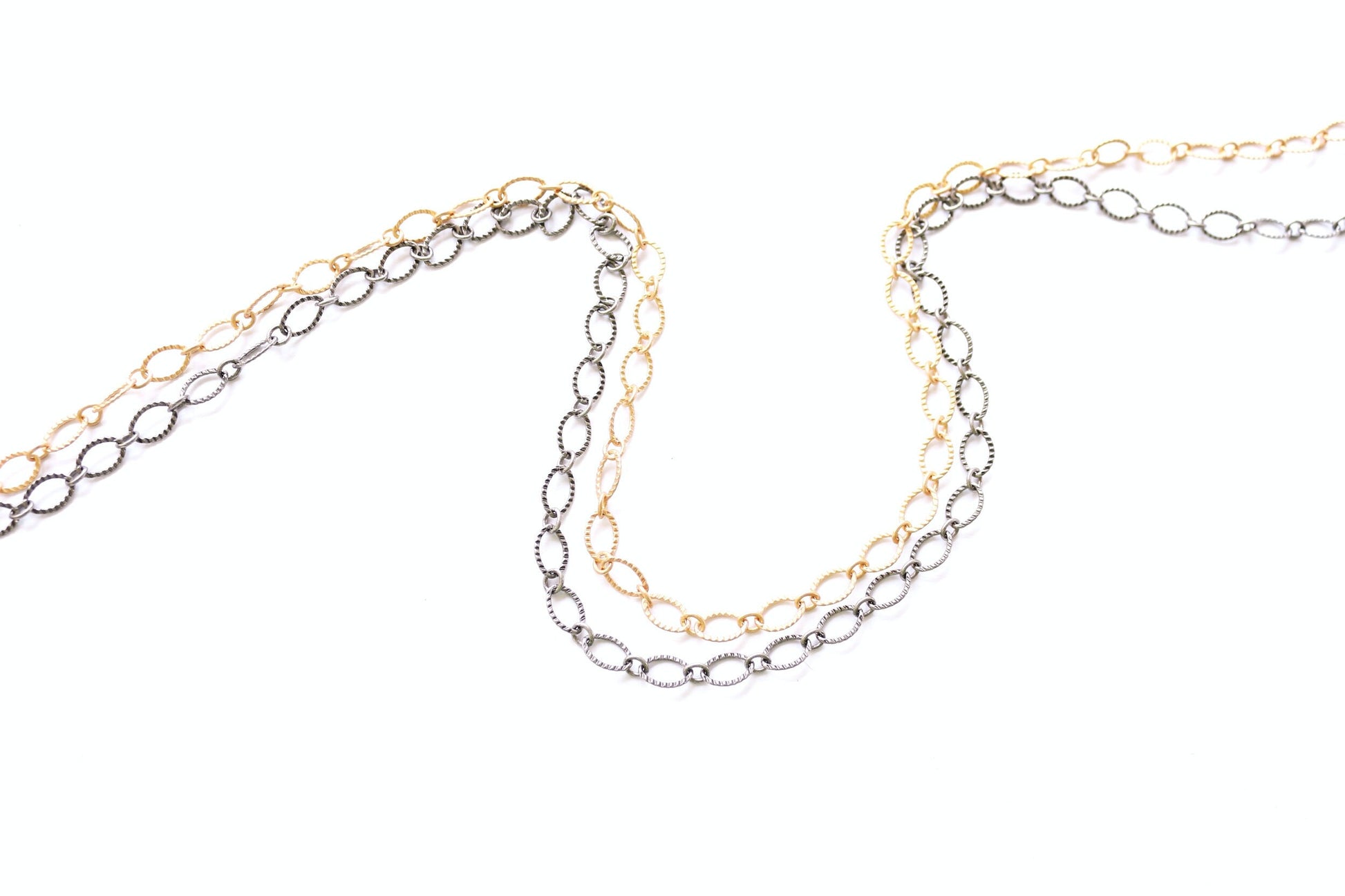 Etched Oval, Bulk Jewelry Making Corrugated Link Chain, Wholesale Chain, Bulk Chain, Jewelry Finding, Jewelry Making, Oval Link Chain