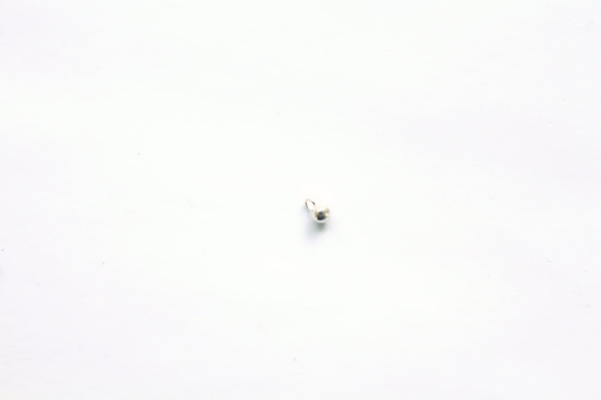 Minimalist Tiny Dangle Charm, Bali Silver Finding, Round Drop Charm, Balinese Silver, Jewelry Finding, Jewelry Component, Tiny Charm,Vermeil