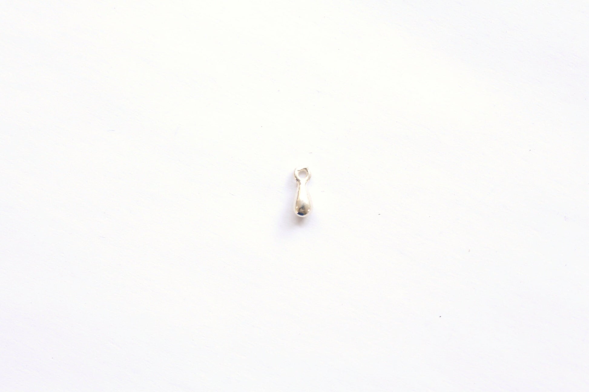 Minimalist Tiny Teardrop Charm, 3D Teardrop, Bali Silver Finding, Drop Charm, Balinese Silver, Jewelry Finding, Jewelry Component,Tiny Charm