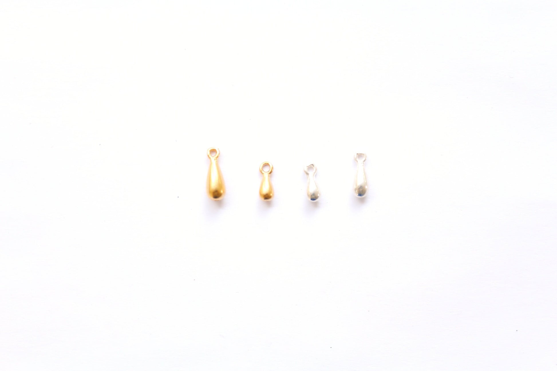 Minimalist Tiny Teardrop Charm, 3D Teardrop, Bali Silver Finding, Drop Charm, Balinese Silver, Jewelry Finding, Jewelry Component,Tiny Charm