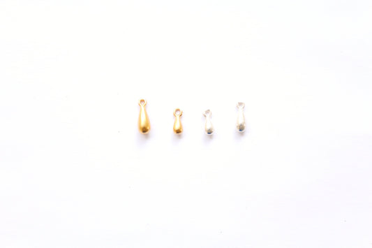 Minimalist Tiny Teardrop Charm, 3D Teardrop, Bali Silver Finding, Drop Charm, Balinese Silver, Jewelry Finding, Jewelry Component,Tiny Charm