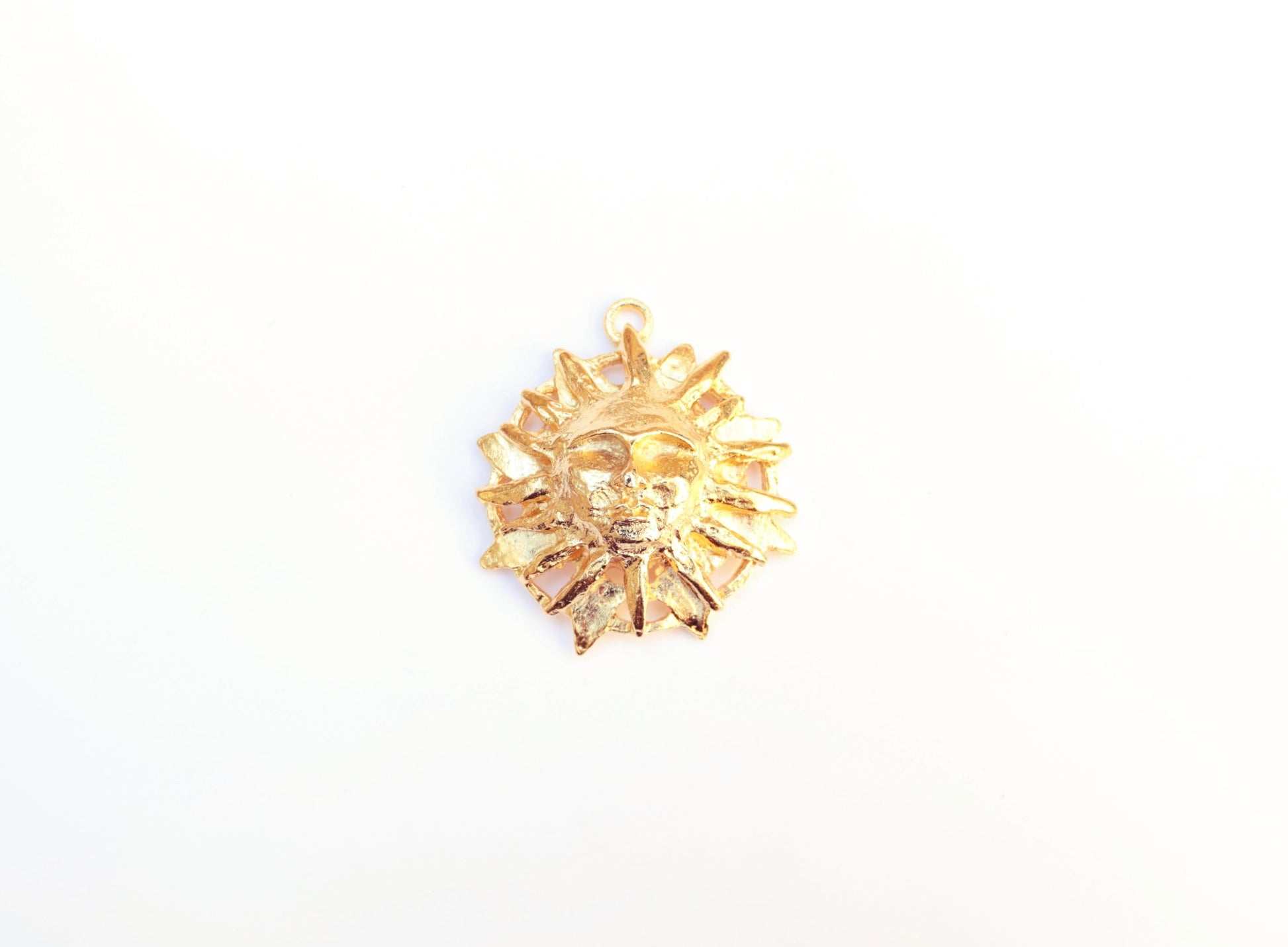 Gold Sun Pendant, Celestial Pendant, Celestial Jewelry, Planet Charm, Gold Pendant, Space Jewelry, Sunshine Charm, Statement Pendant, Solar