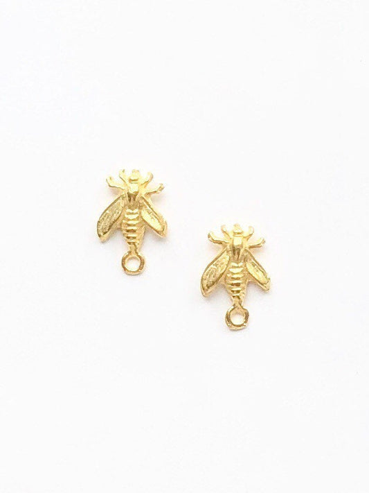 Bee Posts, Silver Posts, Gold Posts, Jewelry Making, Jewelry Design, Garden Posts, Summer Earrings, Jewelry Design, Earring Findings