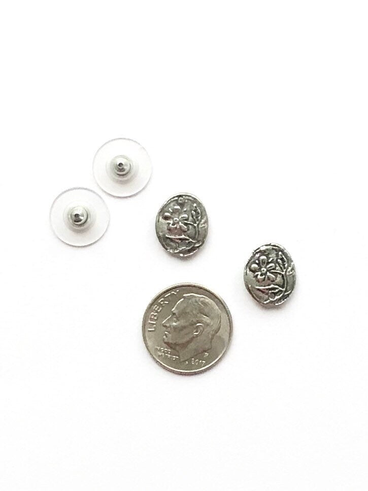 Flower Post, Gold Post, Silver Post, Earring Finding, Earring Supplies, Garden Post, Garden Earring, Flower Earring