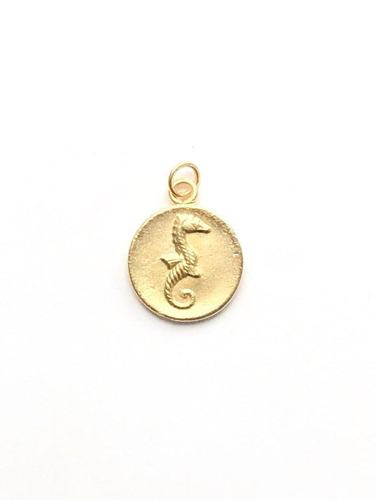 Seahorse Charm, Gold Pendant, Charm Bracelet, Silver Pendant, Beach Jewelry, Ocean Charm, Nautical, Seahorse Pendant, Gold Pendant