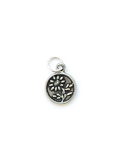 Daisy Charm, Garden Charm, Flower Charm, Nature Charm, Charm Bracelet, Gold Charm, Silver Charm, Lisa Hammerlee, Coin Jewelry, Tiny Flower