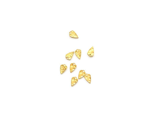 Tiny Hammered Heart, Heart Charm, Charm Bracelet, Valentine Heart, Gold Charm, Gold Pendant, Jewelry Component