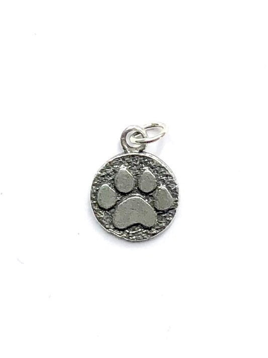 Paw Print, Animal Track, Pet Print, Clemson, Cat Print, Dog Print, Animal Print, Gold Charm, Silver Charm, Animal Pendant