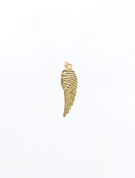 Wing Charm, Gold Wing, Silver Wing, Bird Wing, Wing Pendant, Jewelry Design, Wing Necklace, Pewter Wing, Angel Pendant