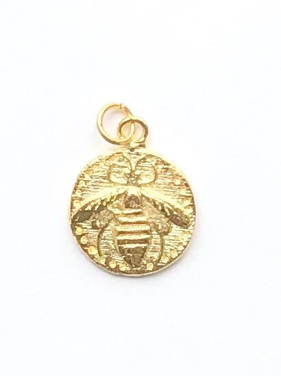 Gold Bee Charm, Bumblebee Charm, Queen Bee, Gold Charm, Silver Charm, Honeybee, Bee Jewelry, Bee Pendant, Jewelry Making, Pewter Charm