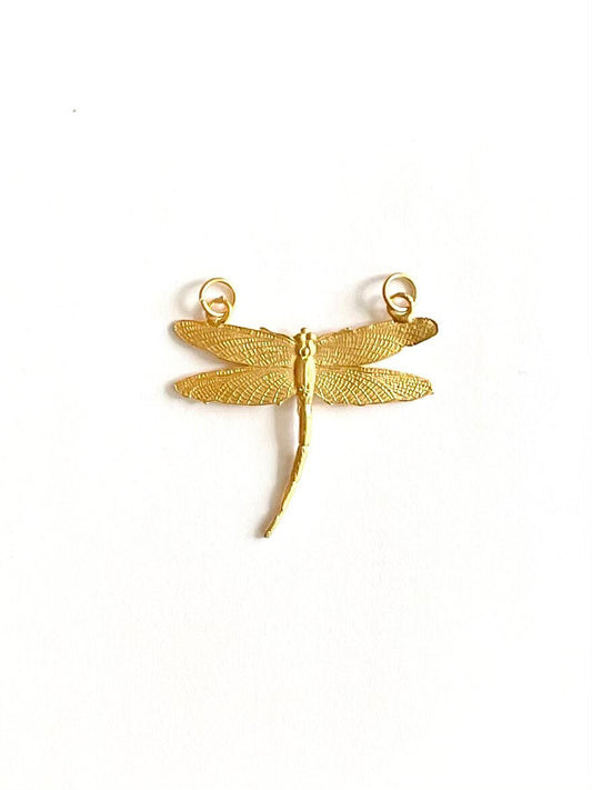 Dragonfly Charm, Dragonfly Pendant, Gold Charm, Dragonfly Necklace, Bug Jewelry, Insect Charm, Gold Dragonfly, Silver Charm