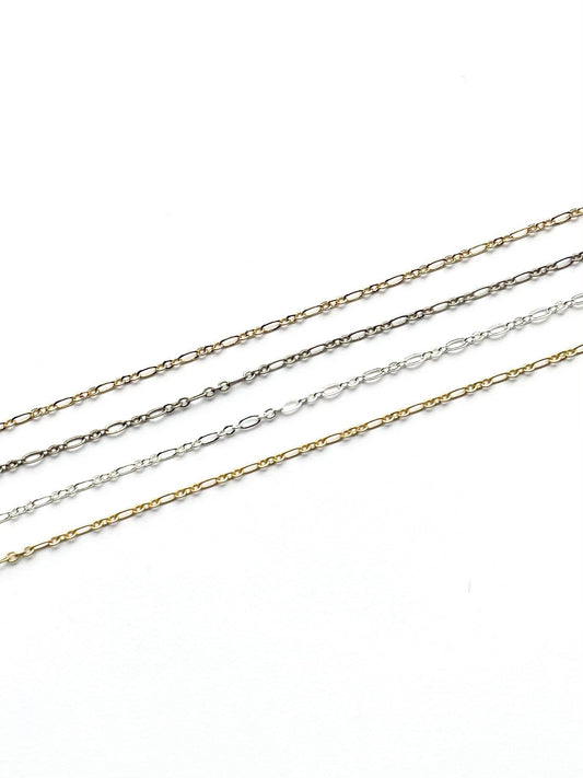 Fine Figaro Chain, Bulk Chain, Wholesale Chain, Delicate Chain, Link Chain, Silver Chain, Necklace Chain, Gold Chain, Jewelry Finding