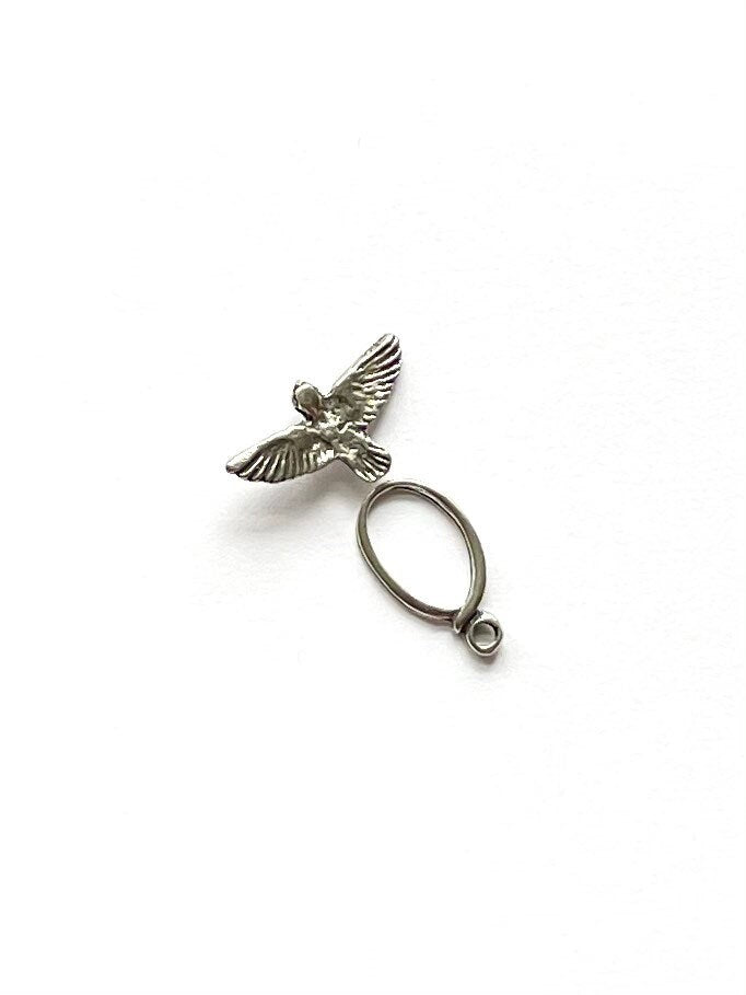 Bird Toggle, Small Toggle, Gold Toggle, Jewelry Design, Statement Necklace, Wing Toggle, Silver Toggle