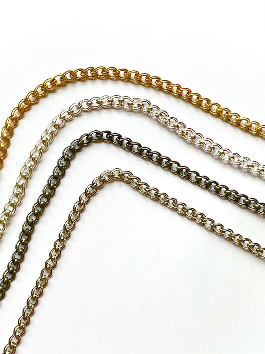 Double Curb Chain, Jewelry Making Chain, Wholesale Chain, Bulk Chain, Jewelry Finding, Jewelry Making, Curb Chain, Gold Chain