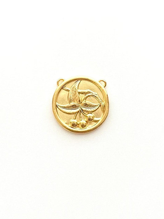 Gold Cherry Blossom Pendant, Statement Pendant, Cherry, Cherry Blossom Festival Jewelry, Jewelry Finding, Flower Pendant, Gold Jewelry