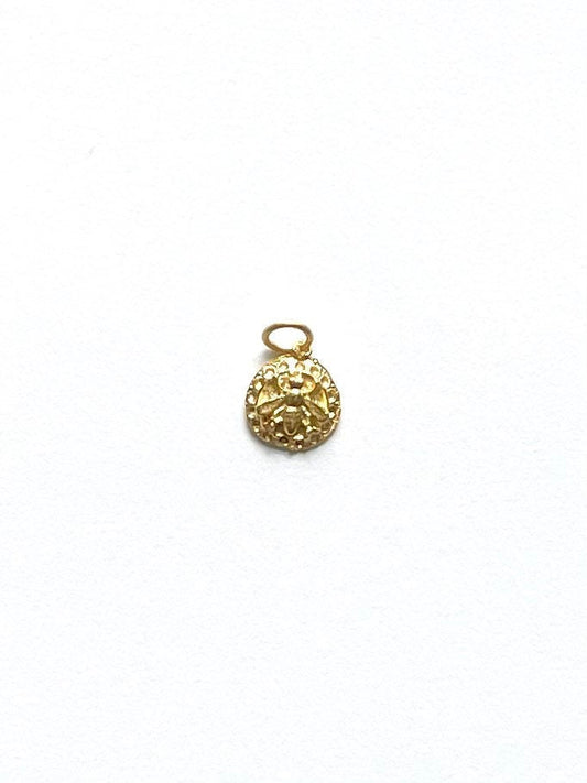 Gold Bee Charm, Bumblebee Charm, Queen Bee, Gold Charm, Silver Charm, Coin Charm, Insect, Bug Charm, Honeybee, Coin Jewelry, Tiny Bee