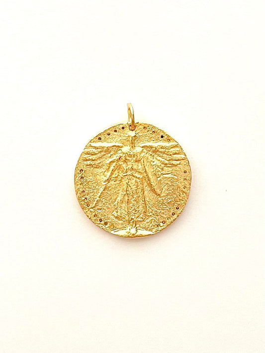 St Michael, The Archangel, Angel Charm, Angel Pendant, Silver Pendant, Gold Pendant, Religious Pendant, Patron Saint