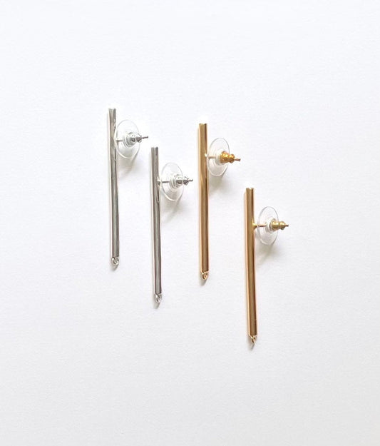 Post Earring Finding, Modern Post, Minimalist Post, Stick Post, Long Post, Tubular Post, Jewelry Supply, Earring Supply