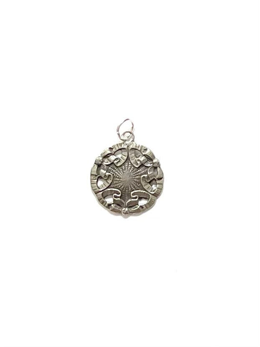 Gold Charm, Lace Edge Pendant, Silver Charm, Earring Drop, Gold Pendant, Silver Pendant