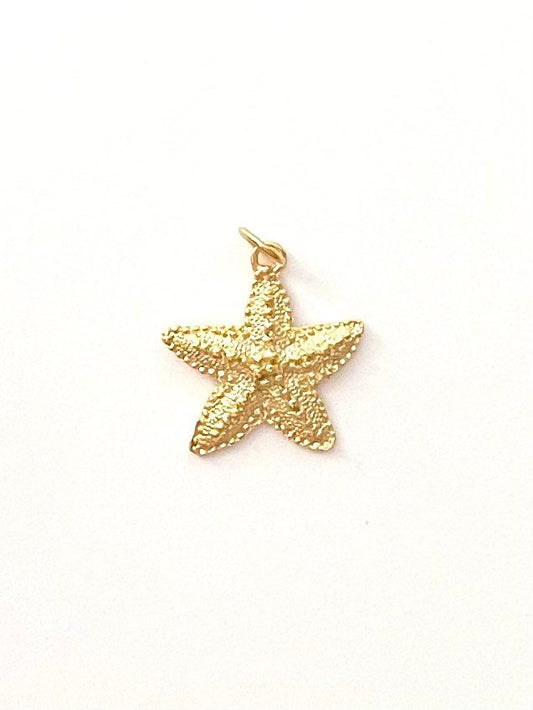 Starfish Charm, Beach Charm, Beach Jewelry, Summer Jewelry, Gold Starfish, Nautical Charm, Sea Creature Charm, Ocean Charm, Gold Starfish