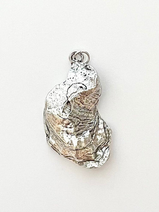 Ollie the Oyster, Gold Oyster Pendant, Silver Oyster Pendant, Shell Pendant, Nautical Charm, Seashell Necklace, Ollie the Oyster