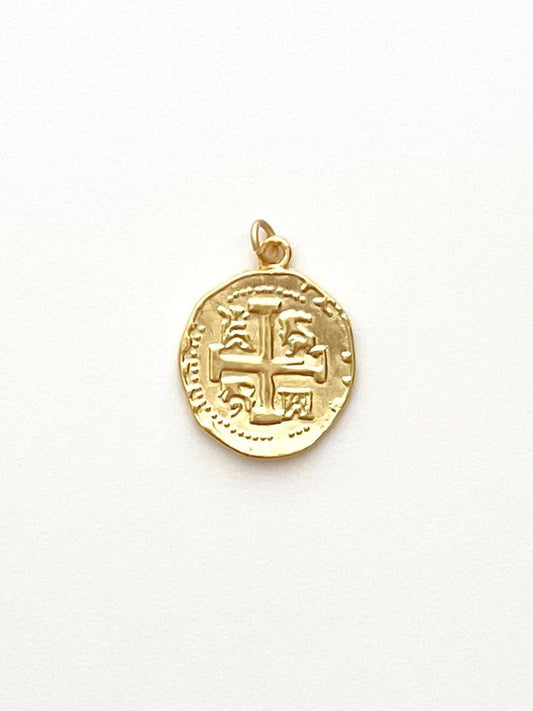 Greek Cross, Gold Cross, Gold Coin, Lion Coin, Silver Coin, Faux Coin, Celtic Cross