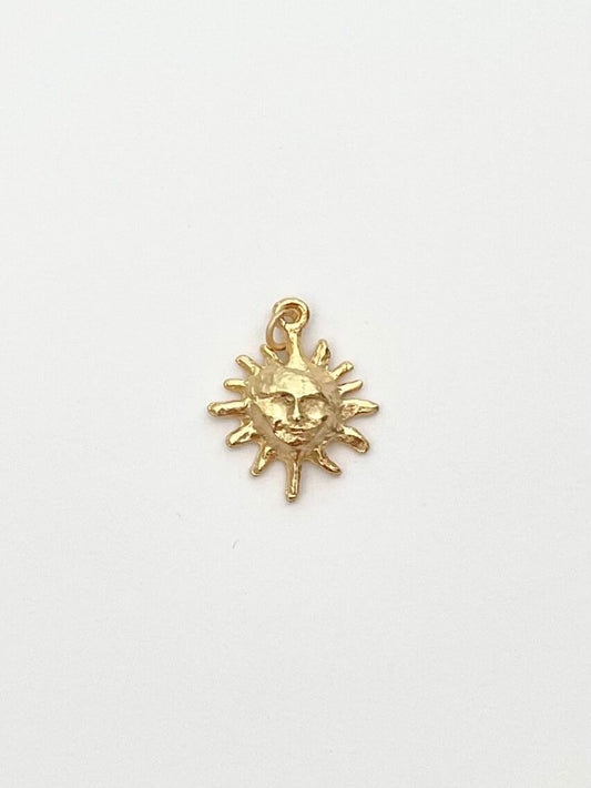 Sun Charm. Celestial Charm, Gold Charm, Celestial Jewelry, Planet Charm, Space Jewelry, Sun Pendant