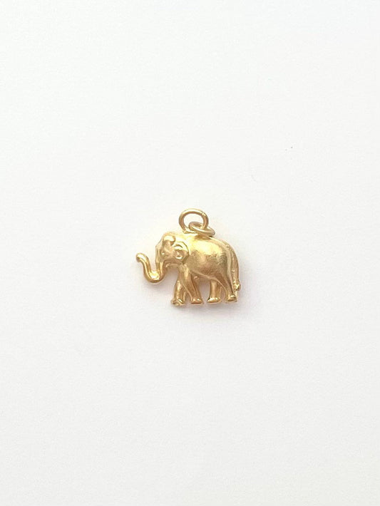 Elephant Charm, Circus Charm, Good Luck Charm, Gold Pendant, Gold Charm, Gold Elephant, Silver Elephant