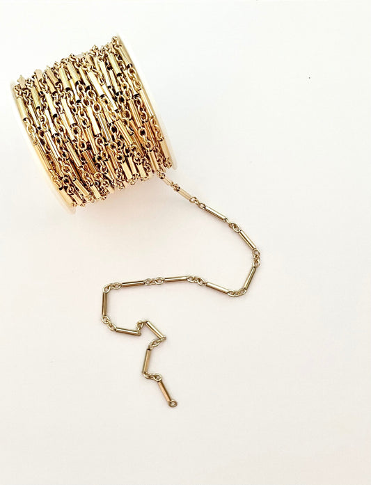 Dynamite Chain, Gold Chain, Jewelry Making, Jewelry Design, Wholesale Chain, Bulk Chain, Tubular Chain, Trending