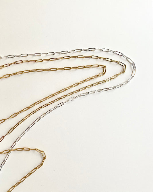 Medium Paperclip Chain, Chain by the Foot, Bulk Chain, Jewelry Design, Jewelry Making, Charm Bracelet,