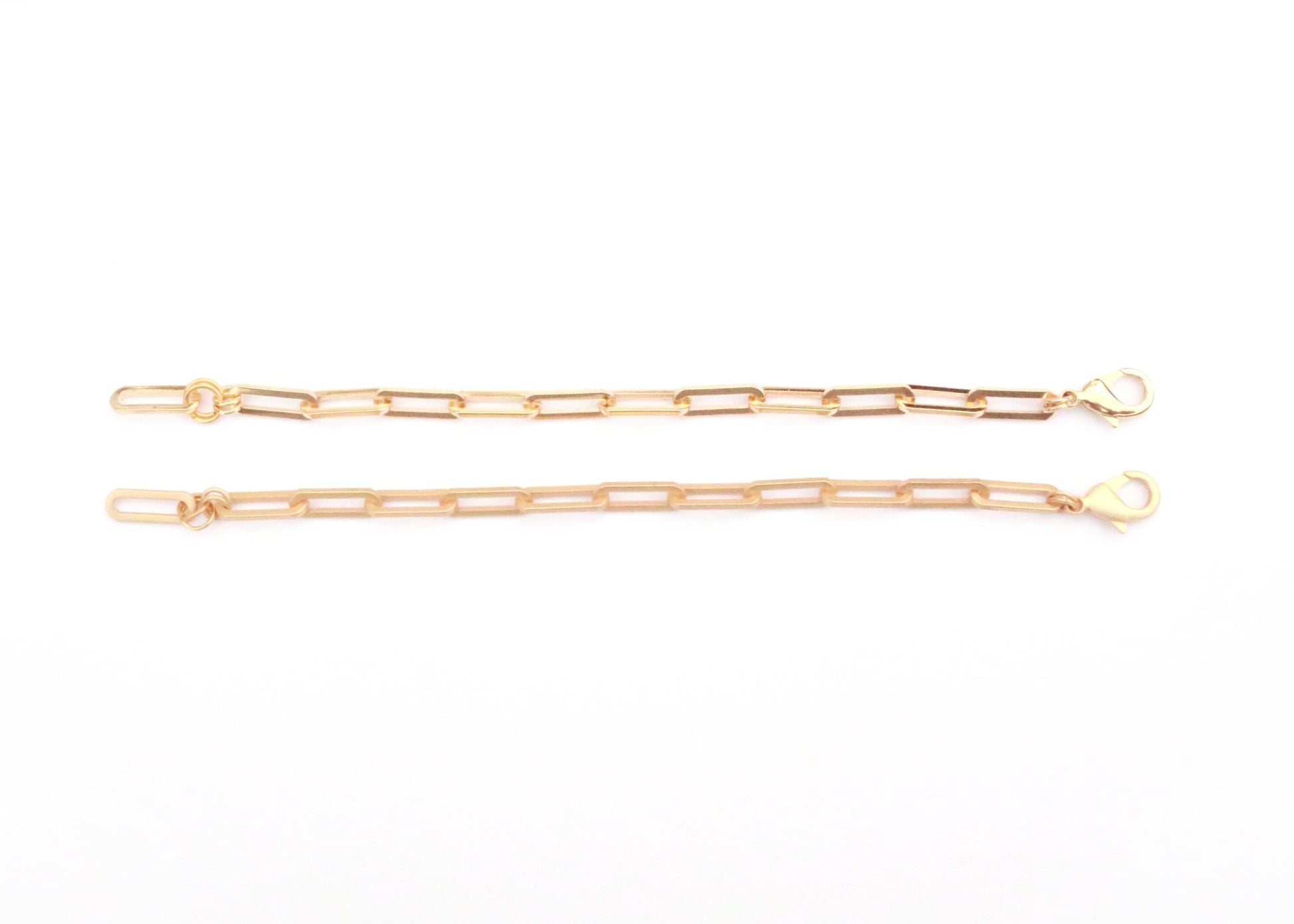 Gold Large Paperclip Bracelet, Gold Charm Bracelet, Layering Bracelet, Adjustable Gold Chain Bracelet, Christmas Gift, Minimalist Jewelry