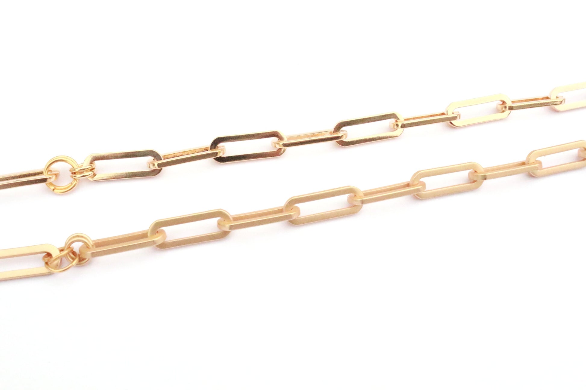 Gold Large Paperclip Bracelet, Gold Charm Bracelet, Layering Bracelet, Adjustable Gold Chain Bracelet, Christmas Gift, Minimalist Jewelry